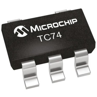 Microchip Digital Output Temperature Sensor Surface Mount SMBus Serial-I2C ±3°C 5-Pin SOT-23 TC74A5-3.3VCTTR