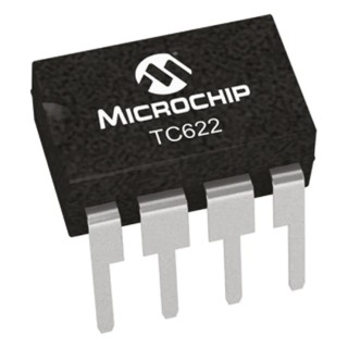 Microchip Driver Output Temperature Sensor, Serial Interface, Through Hole Mount, 8-Pin PDIP, ±5°C Accuracy TC622VPA