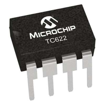 Microchip Driver Output Temperature Sensor, Serial Interface, Through Hole Mount, 8-Pin PDIP, ±5°C Accuracy TC622VPA