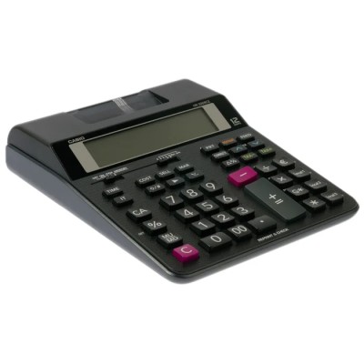 Casio Black Battery and Mains Powered 12-Digit Printing Calculator HR-200RCE