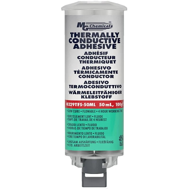 MG Chemicals Thermal Adhesive 8329TFS-50ML Two-Part Epoxy Adhesive with 1.2 W/(m·K) Thermal Conductivity 50 ml 8329TFS-50ML