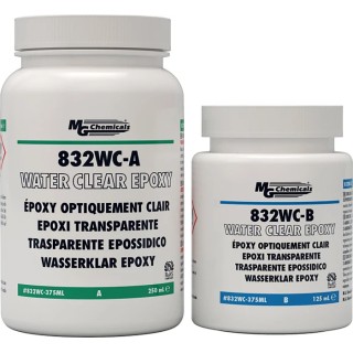 MG Chemicals Potting Compound, 375 ml, Water-Clear Two-Part Epoxy with 2:1 Volume Mix Ratio 832WC-375ML