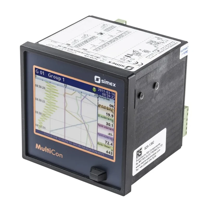 Simex 4-Channel Multichannel Controller Chart Recorder RTD, Thermocouple 100x96x96 mm Poland SX-CMC99-04F0