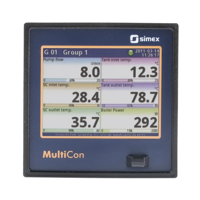Simex 4-Channel Multichannel Controller Chart Recorder RTD, Thermocouple 100x96x96 mm Poland SX-CMC99-04F0
