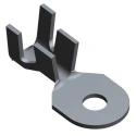 TE Connectivity Uninsulated Ring Terminal 10 Stud Size, 10 AWG to 6 AWG Wire Size, Grey 61352-1