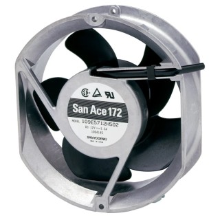 Sanyo Denki High Performance 24V DC Axial Fan 509.7 m³/h Airflow 31.2W 1.3A Max 172x150x51 mm 109E5724K502