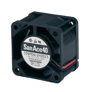 Sanyo Denki 109P Series Axial Fan 24V DC 4.32W 180mA 27.6m³/h 40x40x28mm 109P0424J3023