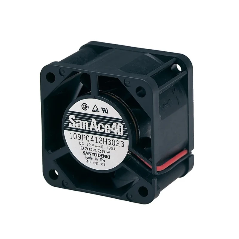 Sanyo Denki 109P Series Axial Fan 24V DC 4.32W 180mA 27.6m³/h 40x40x28mm 109P0424J3023