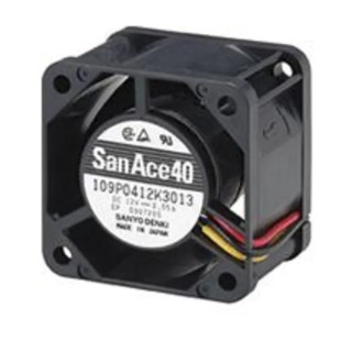 Sanyo Denki San Ace 40 Series Axial Fan 24V DC 2.28W Power 19.2 m³/h Air Flow 40x40x28 mm 109P0424H3013