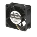 Sanyo Denki 9G Series Axial Fan 12V DC 8.04W 670mA Max 60mm Square Frame 6300 RPM 9G0612P4S001