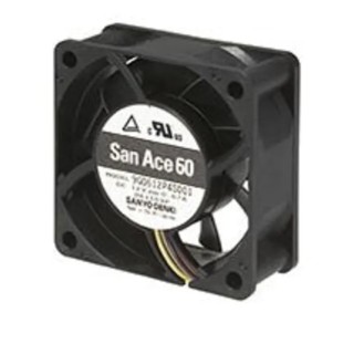Sanyo Denki 9G Series Axial Fan 12V DC 8.04W 670mA Max 60mm Square Frame 6300 RPM 9G0612P4S001