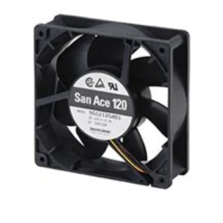 Sanyo Denki 9G Series Axial Fan 24V DC, 5.04W Power, 169.9 m³/h Airflow, 6300 RPM, 120x120x25 mm 9G1224A401