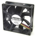 Sanyo Denki 95 Series Axial Fan, 12V DC, 1.32 W, 55.8 m³/h Air Flow, 80 mm Square Frame 9S0812F401