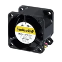 Sanyo Denki 9WP Series Axial Fan 12V DC 11 m³/h Air Flow 720 mW Power Consumption IP68 40x40x20 mm 
