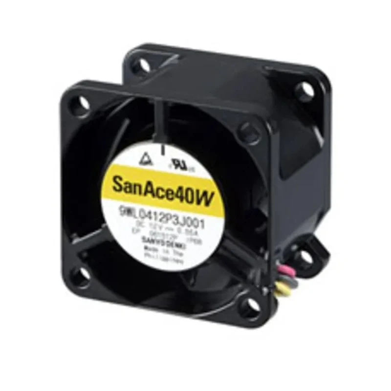 Sanyo Denki 9WP Series Axial Fan 12V DC 11 m³/h Air Flow 720 mW Power Consumption IP68 40x40x20 mm 
