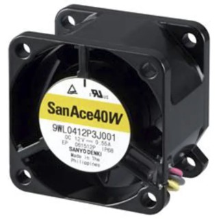 Sanyo Denki 9WL Series Axial Fan 24V DC 4.8W 33.5 m³/h Air Flow IP68 Rated