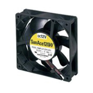 Sanyo Denki San Ace 9WP Series Axial Fan 24V DC 5.28W 220mA 168.2 m³/h IP68 120x120x38mm