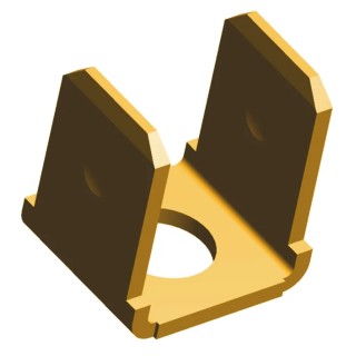 TE Connectivity FASTON .250 Yellow Uninsulated Male Spade Connector 6.35 x 0.83 mm Tab Size 41619