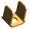 TE Connectivity FASTON .250 Yellow Uninsulated Male Spade Connector 6.35 x 0.83 mm Tab Size 41619