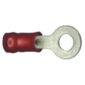 TE Connectivity PIDG Insulated Ring Terminal M4 Stud Size 22 AWG to 16 AWG Wire Size Nylon Insulation Red 32835