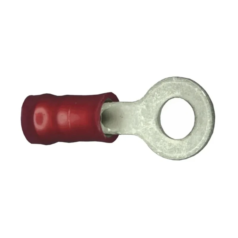 TE Connectivity PIDG Insulated Ring Terminal M4 Stud Size 22 AWG to 16 AWG Wire Size Nylon Insulation Red 32835