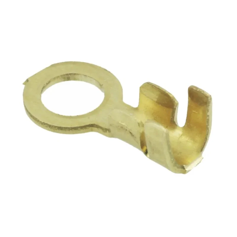 TE Connectivity Uninsulated Ring Terminal M3.5 Stud Size Yellow, 20 AWG 16 AWG Wire Size 61764-1