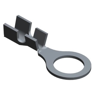 TE Connectivity Uninsulated Ring Terminal M8 Stud Size 16 AWG to 14 AWG Wire Size Grey 42752-2