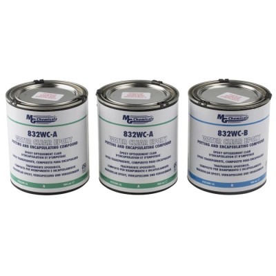MG Chemicals Potting Compound 3 Can Kit 3 L Water Clear Two-Part Epoxy 832WC-3L