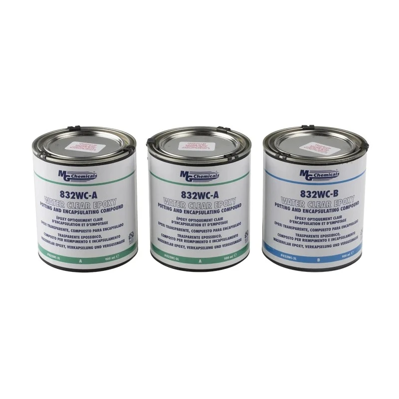 MG Chemicals Potting Compound 3 Can Kit 3 L Water Clear Two-Part Epoxy 832WC-3L