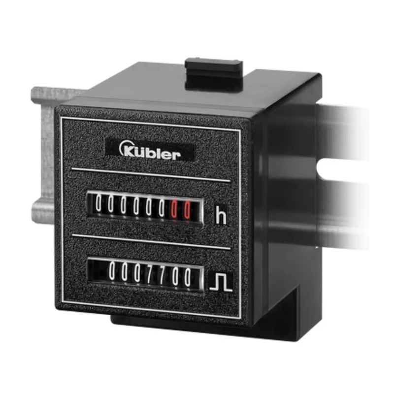 Kubler Digital Counter SHC 77, 8 Digit Display, 50 Hz, 264V AC, Screw Connection, DIN Rail Mount 3.553.401.075