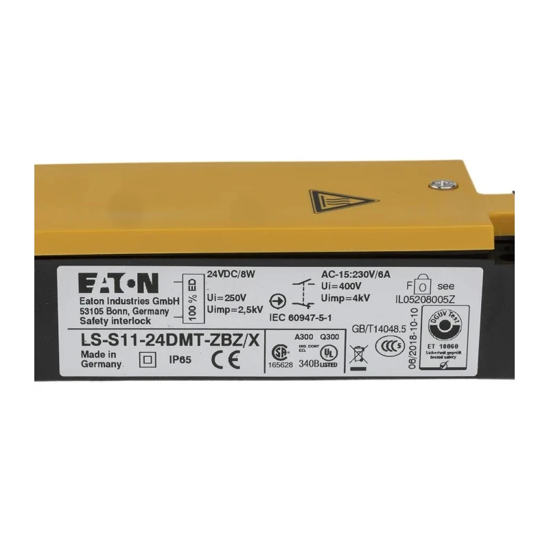 Eaton Safety Interlock Switch LS ZBZ/X Series, Magnet Lock Type, Plastic Housing, IP65/IP66, 106830 LS-S11-24DMT-ZBZ/X