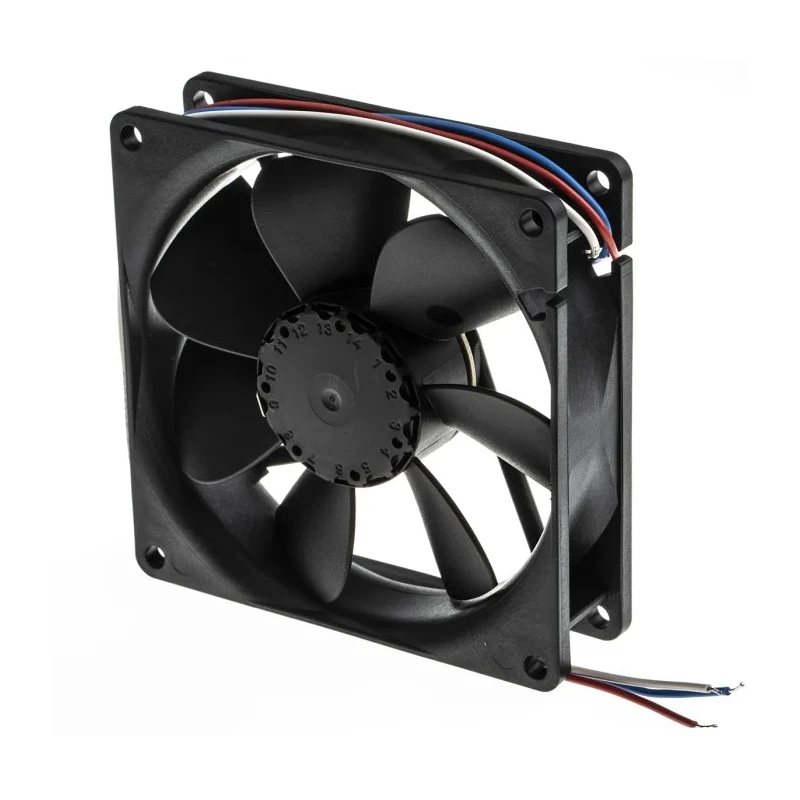 ebm-papst 3400 N Series Ball Bearing DC Axial Fan 12V DC 2.9W 102 m³/h IP68 92 mm 
