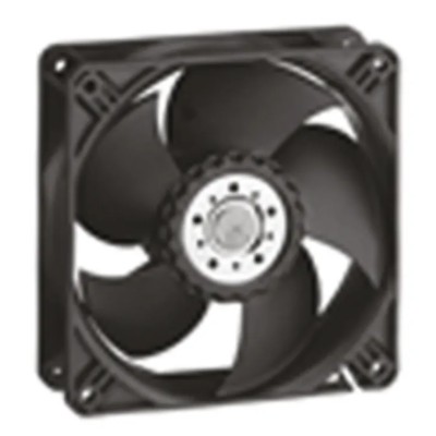 ebm-papst 4400 Series DC Axial Fan, 48V DC, 8.6W, 240 m³/h, 119 mm Rectangular Frame, Ball Bearing 4418H