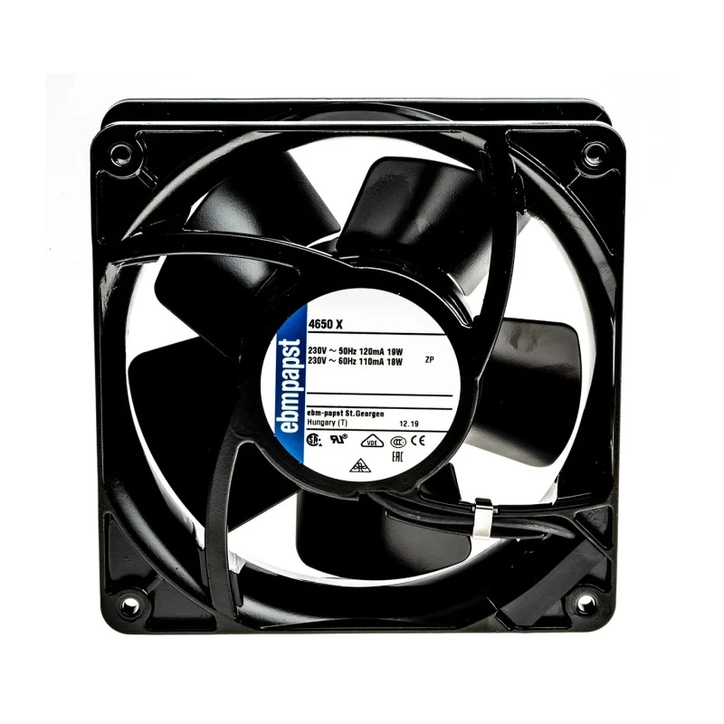 ebm-papst 4000 Series Compact AC Axial Fan, 230V AC, 19 W, 160 m³/h, IP20, 119x119x38 mm, Sleeve Bearing 