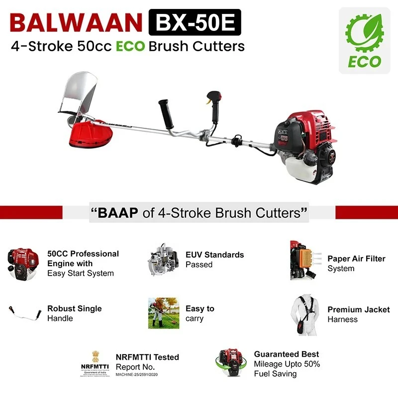 Buy Balwaan BX-50E Side Pack Grass Cutter 50cc at Best Prices