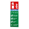 RS PRO Vinyl Fire Safety Sign with English Text List of Materials Dry Powder Use Self-Adhesive 300 x 100mm 181-2246