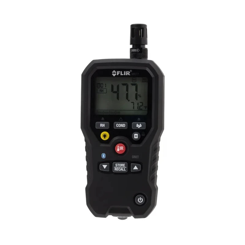 FLIR Digital Moisture Meter with ±2.5% RH Accuracy, ±2°C Sensor Temperature, Bluetooth MR77