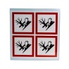 RS PRO White Gloss Polymeric Vinyl Safety Label GHS Dangerous Text 100 mm x 100 mm 181-2252