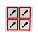 RS PRO White Gloss Polymeric Vinyl Safety Label GHS Irritant Text 100 mm x 100 mm 181-2251