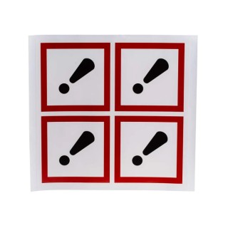 RS PRO White Gloss Polymeric Vinyl Safety Label GHS Irritant Text 100 mm x 100 mm 181-2251