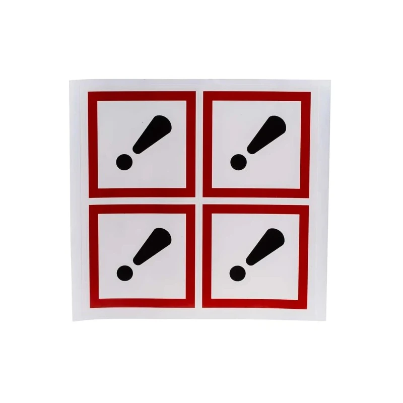 RS PRO White Gloss Polymeric Vinyl Safety Label GHS Irritant Text 100 mm x 100 mm 181-2251