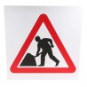 RS PRO Plastic Men at Work Road Traffic Sign 450mm x 450mm 2mm Foamed PVC 181-2259