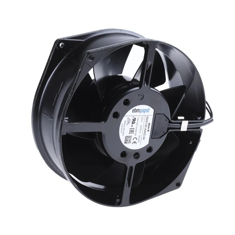 ebm-papst W2S130 Series Tube Axial Fan 230V AC, 45W Power, 380 m³/h Airflow, 0.12A Max Current, Rating, 172mm Frame Size IP22