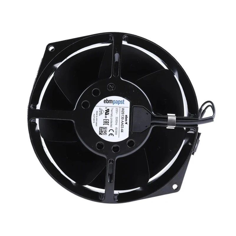 ebm-papst W2S130 Series Tube Axial Fan 230V AC, 45W Power, 380 m³/h Airflow, 0.12A Max Current, Rating, 172mm Frame Size IP22