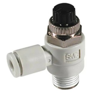 SMC AS Series Speed Controller Metric Tube, Maximum Operating Pressure 1 Mpa, Operating Temperature -5°C to AS1301FM-M5-04