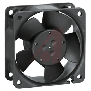 ebm-papst 600 N Series Ball Bearing DC Axial Fan, 12V dc, 2.9W, 6800 rpm, 60 mm Frame 612NHH-118