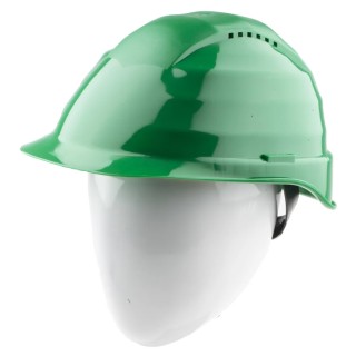 Skytec Green Ventilated Safety Helmet with 6-Point Textile Suspension Harness, Pinlock Adjustable Headband, and 2C6000GR0000