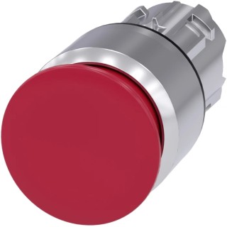 Siemens SIRIUS ACT 3SU10 Series Red Latching Push Button Switch, 22 mm Cutout, Metal, IP66 IP67 IP69K 3SU1050-1AA20-0AA0