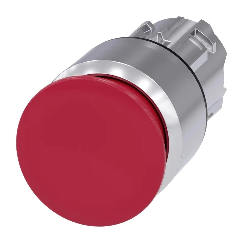 Siemens SIRIUS ACT 3SU10 Series Red Latching Push Button Switch, 22 mm Cutout, Metal, IP66 IP67 IP69K 3SU1050-1AA20-0AA0
