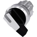 Siemens SIRIUS ACT 2 Position Illuminated Selector Switch Head 22 mm Cutout Black Handle IP69K IP66 3SU1052-2CF60-0AA0